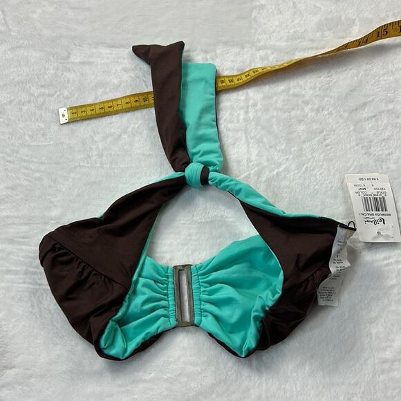 Leilani Two piece bikini set - Bermuda bra/cali in chocolate and mint, 8 NWT - Picture 8 of 14